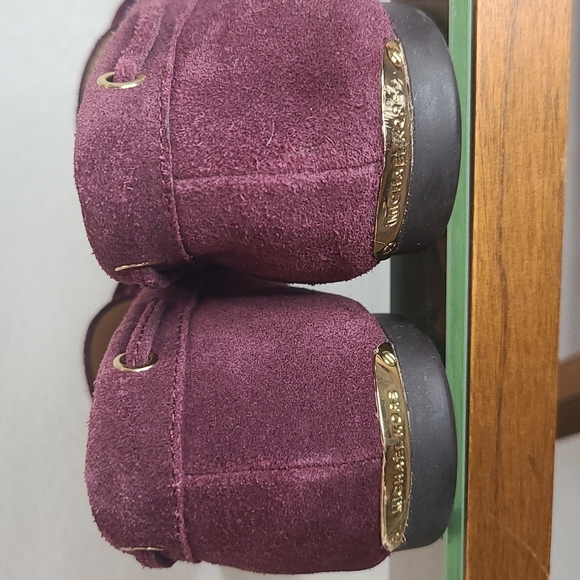 Michael Kors Burgundy suede boat shoes loafers 6 - Picture 7 of 9